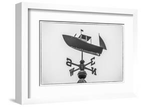 USA, Maine, Mt. Desert Island, Bernard. Lobster boat weather vane-Walter Bibikow-Framed Photographic Print