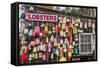 USA, Maine, Mt. Desert Island. Eden, traditional lobster shack seafood restaurant during autumn.-Walter Bibikow-Framed Stretched Canvas