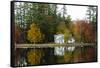 USA, Maine, Norway. Lake Pennasseewassee in Autumn Foliage-Bill Bachmann-Framed Stretched Canvas