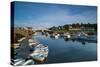 USA, Maine, Ogunquit, Perkins Cove, Boat Harbor-Walter Bibikow-Stretched Canvas