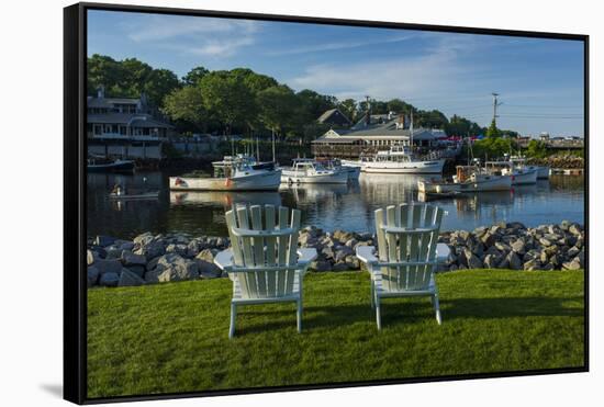 USA, Maine, Ogunquit, Perkins Cove, Boat Harbor-Walter Bibikow-Framed Stretched Canvas