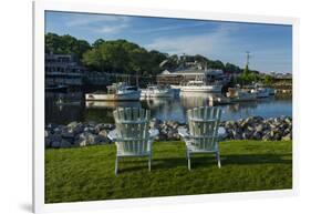 USA, Maine, Ogunquit, Perkins Cove, Boat Harbor-Walter Bibikow-Framed Photographic Print