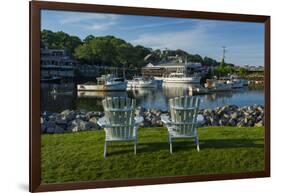 USA, Maine, Ogunquit, Perkins Cove, Boat Harbor-Walter Bibikow-Framed Photographic Print