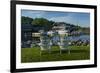 USA, Maine, Ogunquit, Perkins Cove, Boat Harbor-Walter Bibikow-Framed Photographic Print