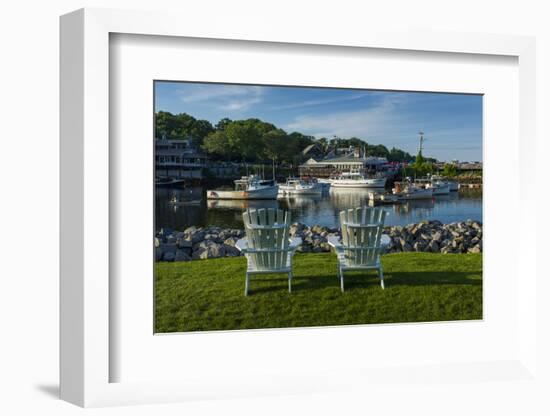 USA, Maine, Ogunquit, Perkins Cove, Boat Harbor-Walter Bibikow-Framed Photographic Print