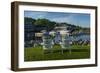 USA, Maine, Ogunquit, Perkins Cove, Boat Harbor-Walter Bibikow-Framed Photographic Print