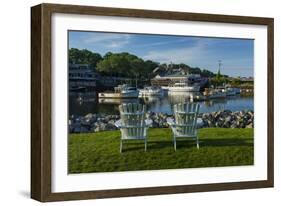 USA, Maine, Ogunquit, Perkins Cove, Boat Harbor-Walter Bibikow-Framed Photographic Print