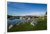 USA, Maine, Ogunquit, Perkins Cove, Boat Harbor-Walter Bibikow-Framed Photographic Print