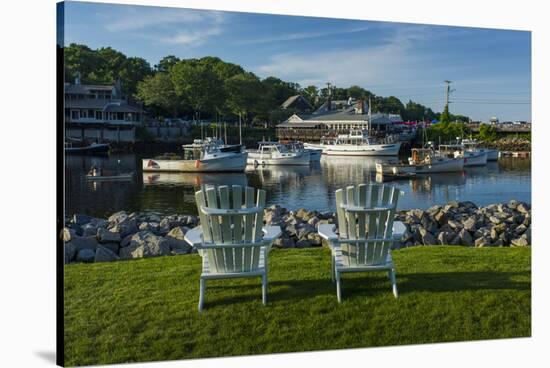 USA, Maine, Ogunquit, Perkins Cove, Boat Harbor-Walter Bibikow-Stretched Canvas