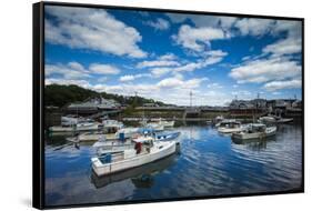 USA, Maine, Ogunquit, Perkins Cove, harbor-Walter Bibikow-Framed Stretched Canvas