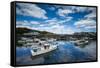 USA, Maine, Ogunquit, Perkins Cove, harbor-Walter Bibikow-Framed Stretched Canvas