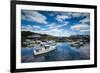 USA, Maine, Ogunquit, Perkins Cove, harbor-Walter Bibikow-Framed Premium Photographic Print