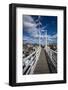 USA, Maine, Ogunquit, Perkins Cove, pedestrian drawbridge-Walter Bibikow-Framed Photographic Print