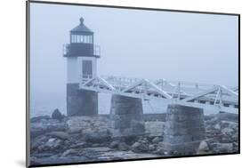 USA, Maine, Port Clyde. Marshall Point Lighthouse in the fog.-Walter Bibikow-Mounted Photographic Print