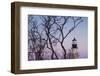 USA, Maine, Portland, Cape Elizabeth, Portland Head Light, lighthouse at dusk-Walter Bibikow-Framed Photographic Print