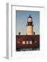 USA, Maine, Portland, Cape Elizabeth, Portland Head Light, lighthouse at dusk-Walter Bibikow-Framed Photographic Print