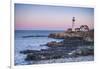 USA, Maine, Portland, Cape Elizabeth, Portland Head Light, lighthouse, dusk-Walter Bibikw-Framed Photographic Print