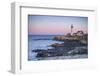 USA, Maine, Portland, Cape Elizabeth, Portland Head Light, lighthouse, dusk-Walter Bibikw-Framed Photographic Print