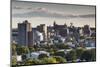 USA, Maine, Portland, skyline from Munjoy Hill, sunset-Walter Bibikow-Mounted Photographic Print