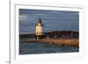 USA, Maine, Portland, Spring Point Ledge Lighthouse, sunset-Walter Bibikow-Framed Photographic Print