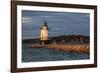 USA, Maine, Portland, Spring Point Ledge Lighthouse, sunset-Walter Bibikow-Framed Photographic Print