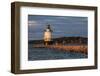 USA, Maine, Portland, Spring Point Ledge Lighthouse, sunset-Walter Bibikow-Framed Photographic Print