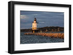 USA, Maine, Portland, Spring Point Ledge Lighthouse, sunset-Walter Bibikow-Framed Photographic Print