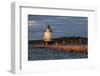 USA, Maine, Portland, Spring Point Ledge Lighthouse, sunset-Walter Bibikow-Framed Photographic Print