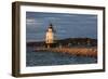 USA, Maine, Portland, Spring Point Ledge Lighthouse, sunset-Walter Bibikow-Framed Photographic Print