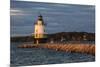 USA, Maine, Portland, Spring Point Ledge Lighthouse, sunset-Walter Bibikow-Mounted Premium Photographic Print