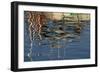 USA, Maine, Reflections of a Lobster Boat at Bass Harbor-Joanne Wells-Framed Photographic Print