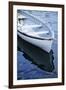 USA, Maine, Rockport, Dinghy Moored at Dock-Ann Collins-Framed Premium Photographic Print