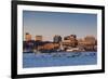 USA, Maine, skyline from South Portland at dawn-Walter Bibikow-Framed Photographic Print