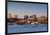 USA, Maine, skyline from South Portland at dawn-Walter Bibikow-Framed Photographic Print