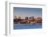 USA, Maine, skyline from South Portland at dawn-Walter Bibikow-Framed Photographic Print