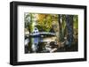 USA, Maine, Somesville. White House and Curved Bridge over a Pond-Bill Bachmann-Framed Photographic Print