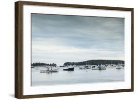 USA, Maine, Stonington. Stonington Harbor during autumn.-Walter Bibikow-Framed Photographic Print