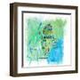 USA Maine Travel Poster Map With Highlights And FavoritesL-M. Bleichner-Framed Art Print