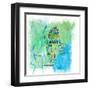 USA Maine Travel Poster Map With Highlights And FavoritesL-M. Bleichner-Framed Art Print