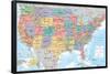 USA Map 2023-Trends International-Framed Poster