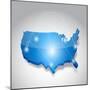 Usa Map Network Connection Concept Illustration-alexmillos-Mounted Art Print