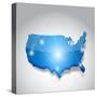 Usa Map Network Connection Concept Illustration-alexmillos-Stretched Canvas
