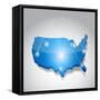 Usa Map Network Connection Concept Illustration-alexmillos-Framed Stretched Canvas