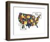 USA Map-Katelyn Lynch-Framed Art Print