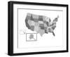 Usa Map-petra roeder-Framed Photographic Print