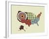 USA Map-Lanre Adefioye-Framed Giclee Print