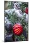 USA, Maryland, Bethesda, First snowfall on Holiday decoration-Hollice Looney-Mounted Photographic Print