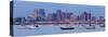 USA, Massachusetts, Boston, City Skyline and Boats Moored in the Harbour-Gavin Hellier-Stretched Canvas