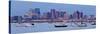 USA, Massachusetts, Boston, City Skyline and Boats Moored in the Harbour-Gavin Hellier-Stretched Canvas