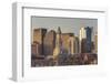 USA, Massachusetts, Boston. City skyline from Boston Harbor at dawn.-Walter Bibikow-Framed Photographic Print